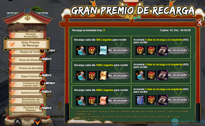 gran premio de recarga