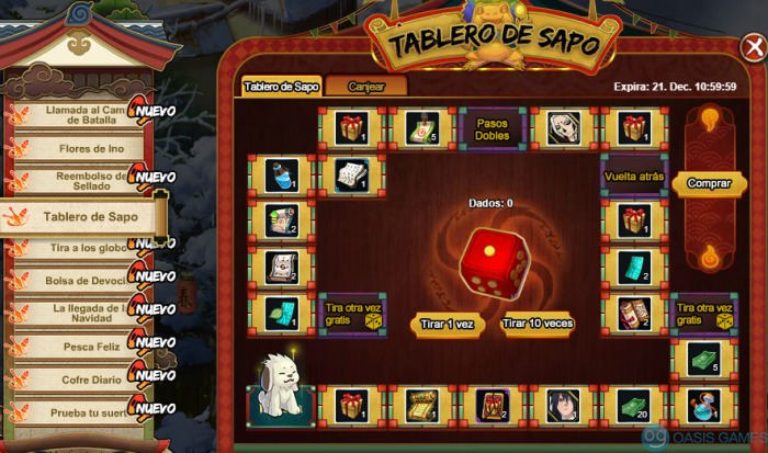 tablero de sapo