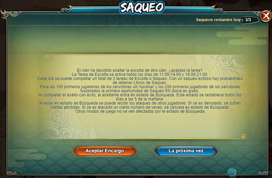 Ajuste de calificación de Saqueo de Escolta de Clan 2